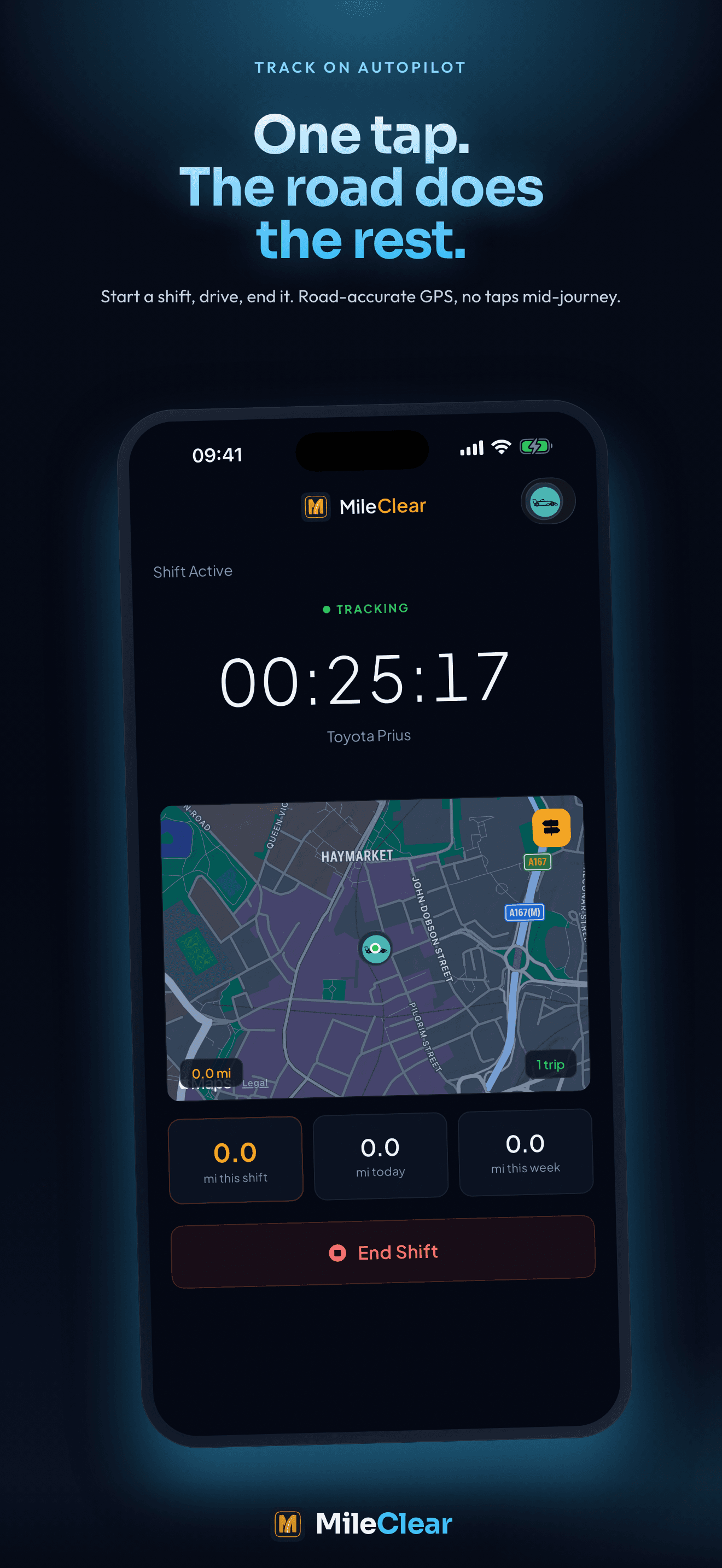 MileClear: live activities